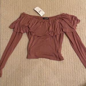 Strapless cropped blouse